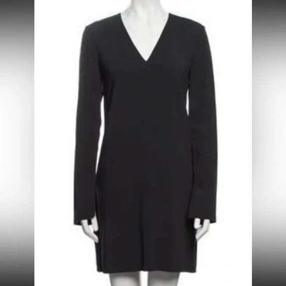 Helmut Lang Black Long Sleeve shift dress M $295 - Picture 3 of 14